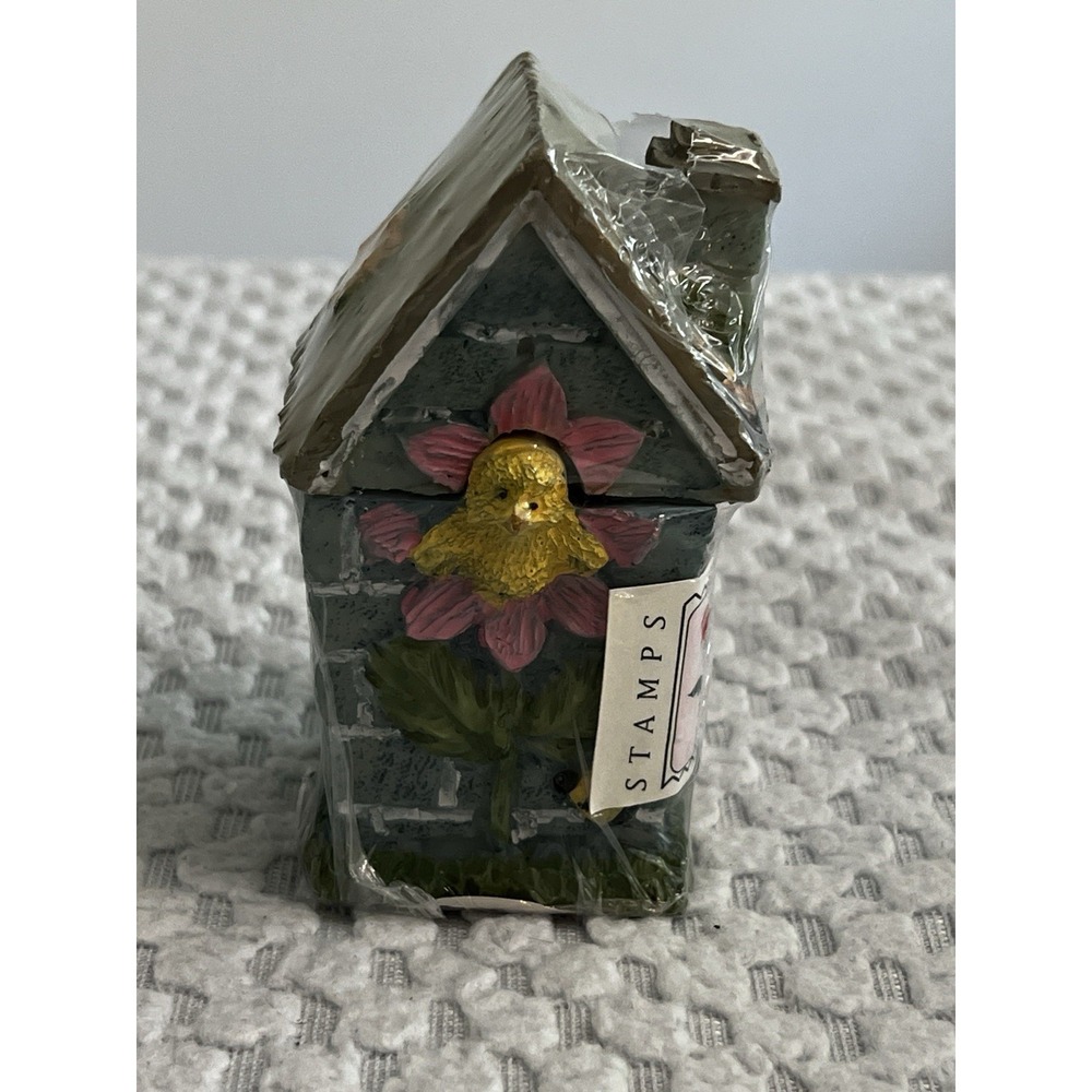 Cottagecore Granny‎ Farmhouse Stamp Sticker Dispenser Craft Bird House Vtg NOS